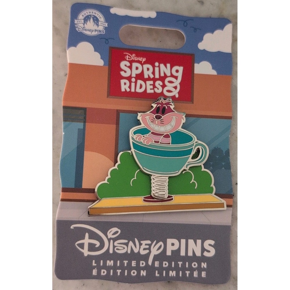 Disney Parks Pin 2024 Spring Rides Cheshire Cat Alice in Wonderland LE 4000 Pin